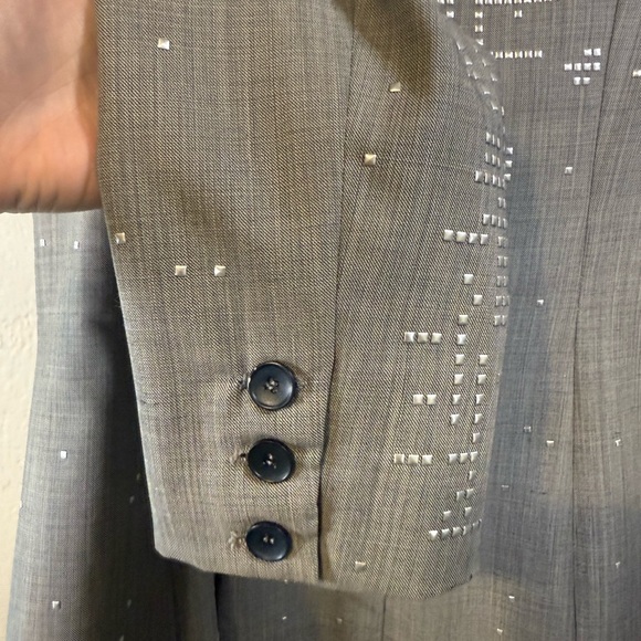Richard Tyler Charcoal Blazer with Silver Accents - Picture 13 of 14